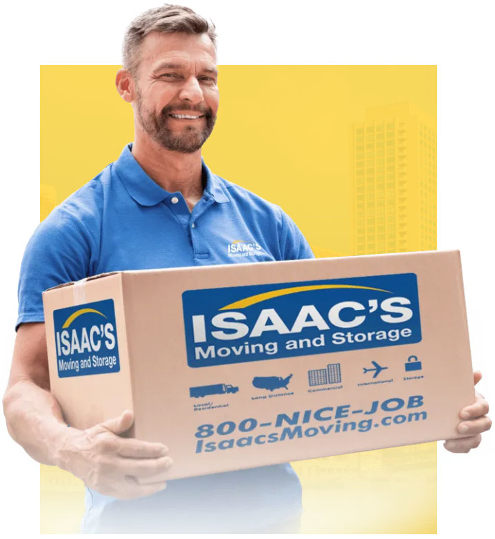 Man holding storage box